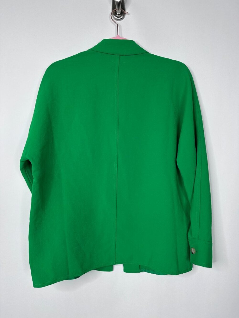 Aritzia Wilfred Freeform Shirt Button-Down Notched Lapel Green 2XS #A1835 - Picture 3 of 7